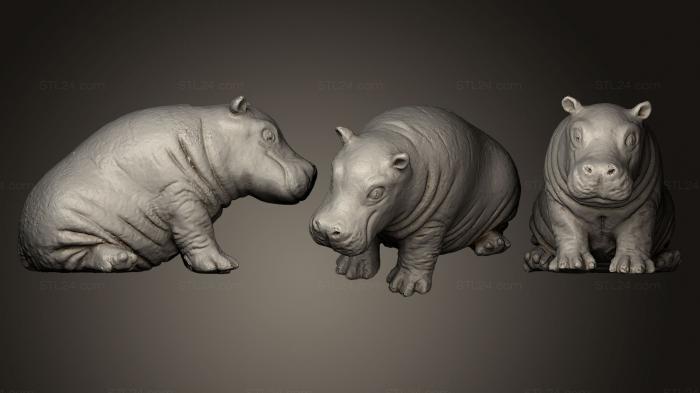 Animal figurines (Hippo toy, STKJ_0561) 3D models for cnc
